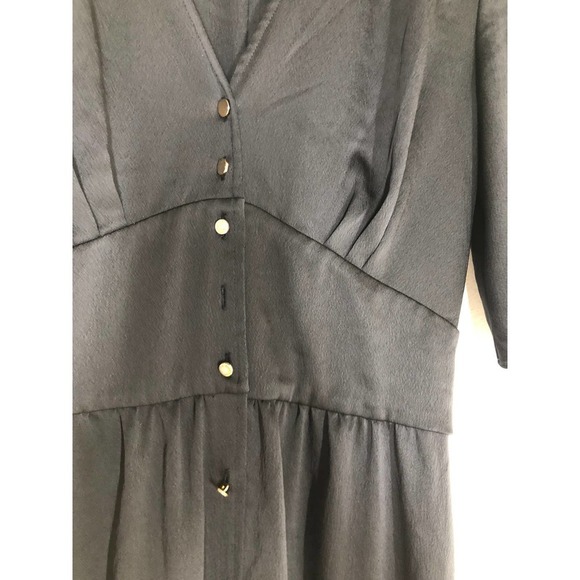 Ba&sh Pamela Dress V Neck Midi Black XS - Picture 7 of 16